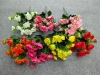 We are selling artificial chrysanthemums at low prices in stock in the warehouse, including 5-head, 6-head, 7-head artificial flowers, plastic flowers, and DIY decorative flowers Specification image